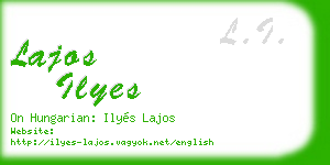 lajos ilyes business card